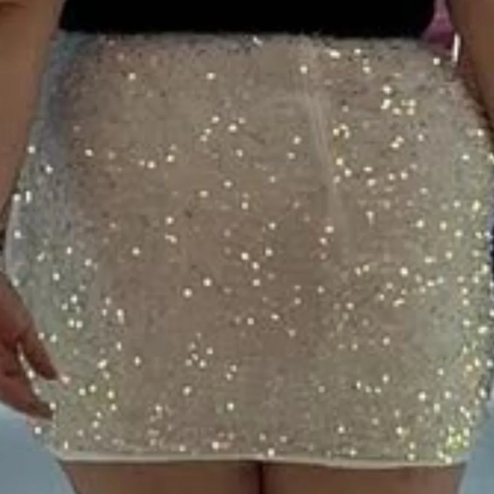 Sequin Embellished white Skirt - Picture 3 of 3